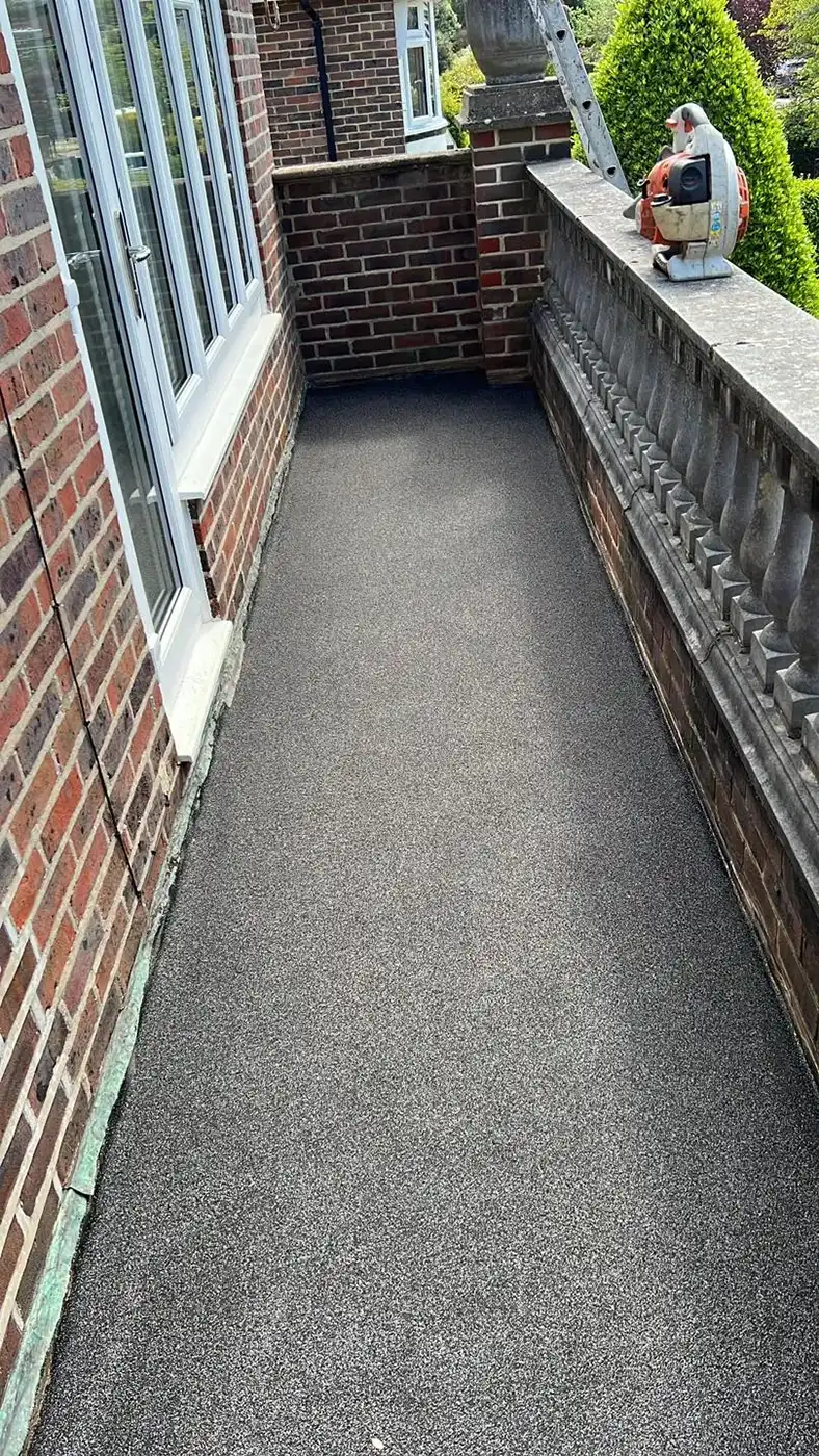 SR Roofing professional flat roof installation project